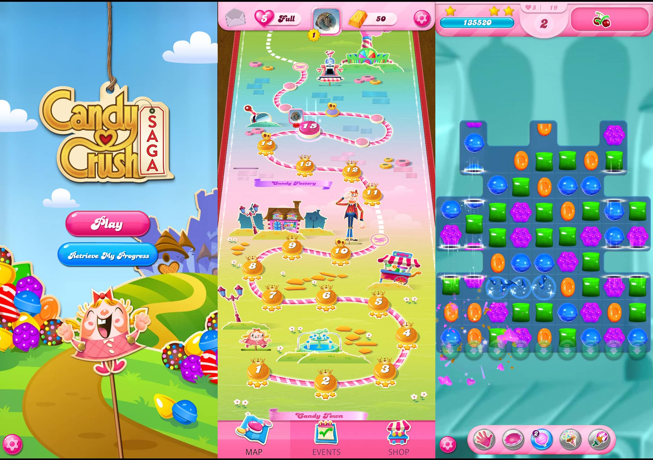 plongez dans l'univers coloré de candy crush saga, le jeu de match-3 captivant où vous associez des bonbons pour résoudre des niveaux de plus en plus complexes. défiez vos amis, débloquez des fonctionnalités amusantes et vivez une aventure sucrée sans fin !