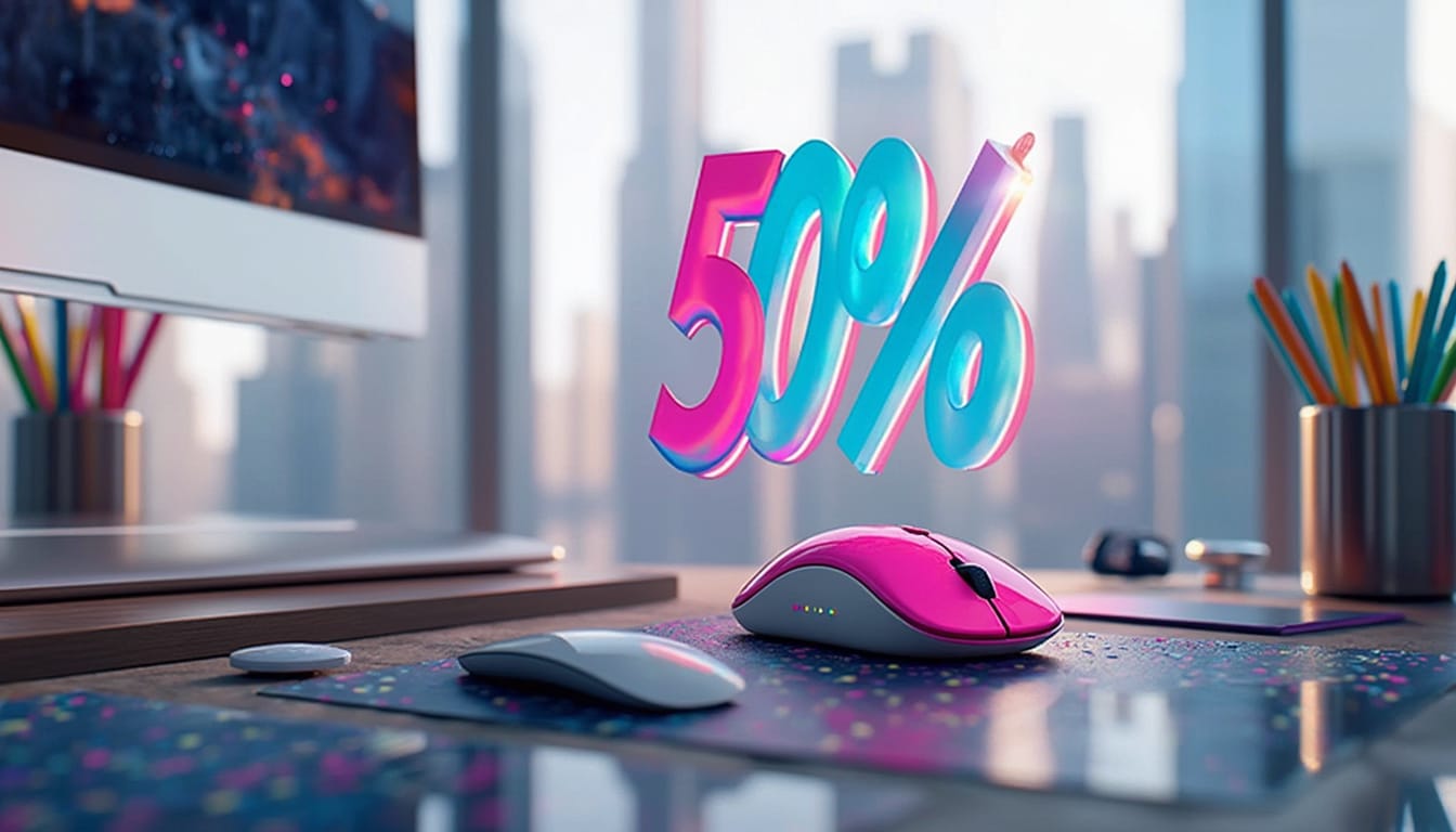 bénéficiez d'une remise exceptionnelle allant jusqu'à 50 % sur la souris logitech pop ! idéale pour allier élégance et performance, cette souris adorable est le compagnon parfait de votre bureau. ne manquez pas cette offre exclusive !