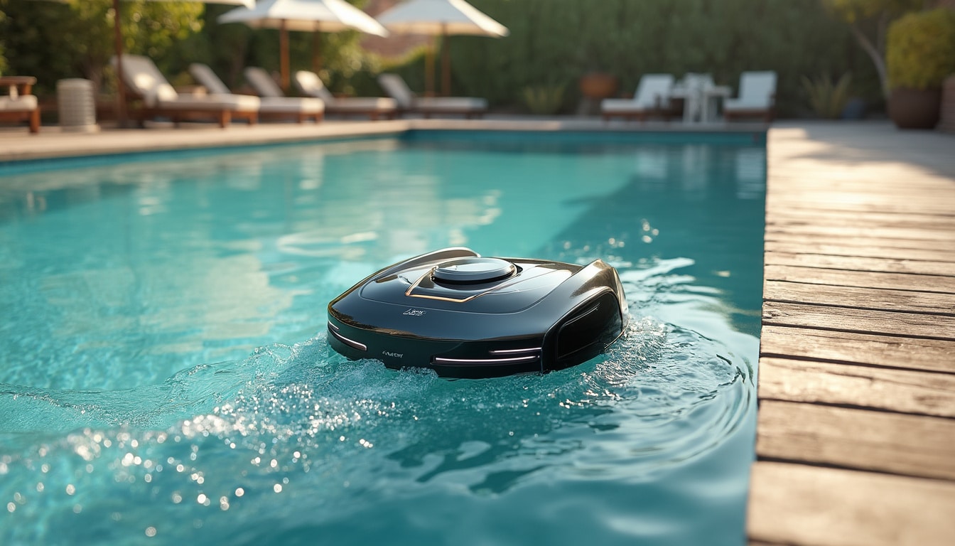 découvrez le dreame z1 pro, le nettoyeur de piscine sans fil intelligent qui automatise l'entretien de votre piscine. grâce à sa technologie avancée et à sa conception sans fil, il offre un nettoyage efficace et rapide, vous permettant de profiter pleinement de votre espace aquatique sans tracas.