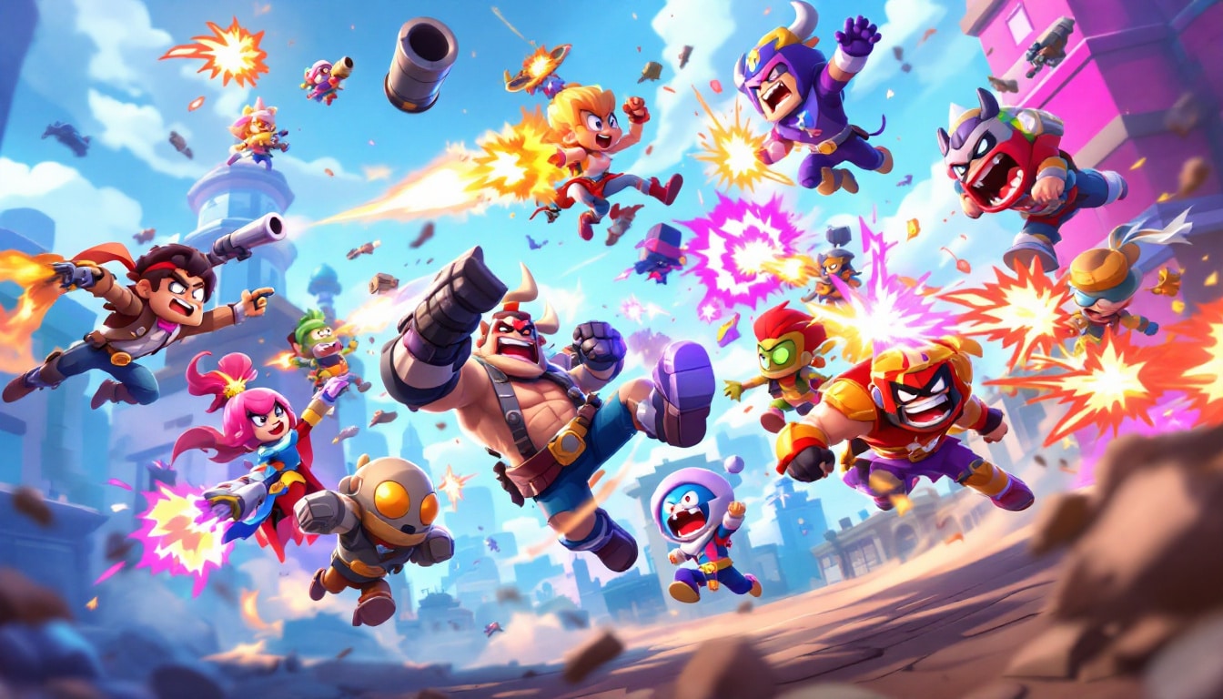 plongez dans l'univers dynamique de brawl stars, un jeu android où vous vivrez des combats en équipe rapides et stratégiques. formez votre équipe, choisissez des personnages uniques et affrontez des adversaires dans des affrontements palpitants. préparez-vous à maîtriser des stratégies pour dominer les arènes et devenir le champion ultime!